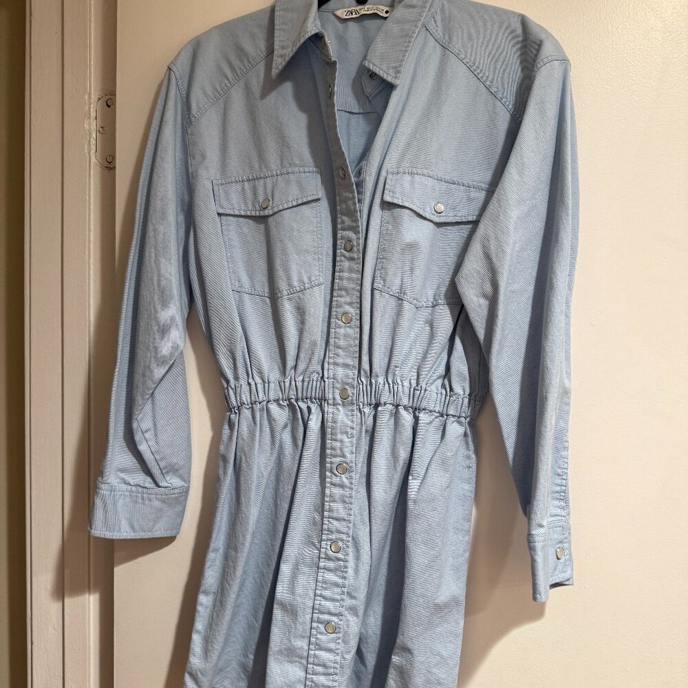 Zara Light Blue Mini Dress